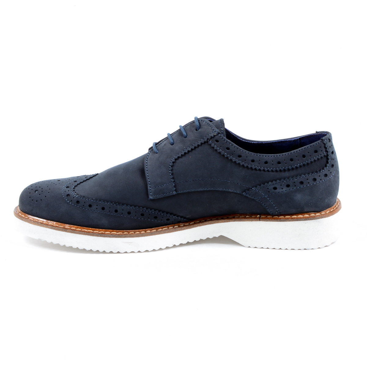 V 1969 Italia - Zapato Oxford Brogue para hombre, color azul, PEDRO
