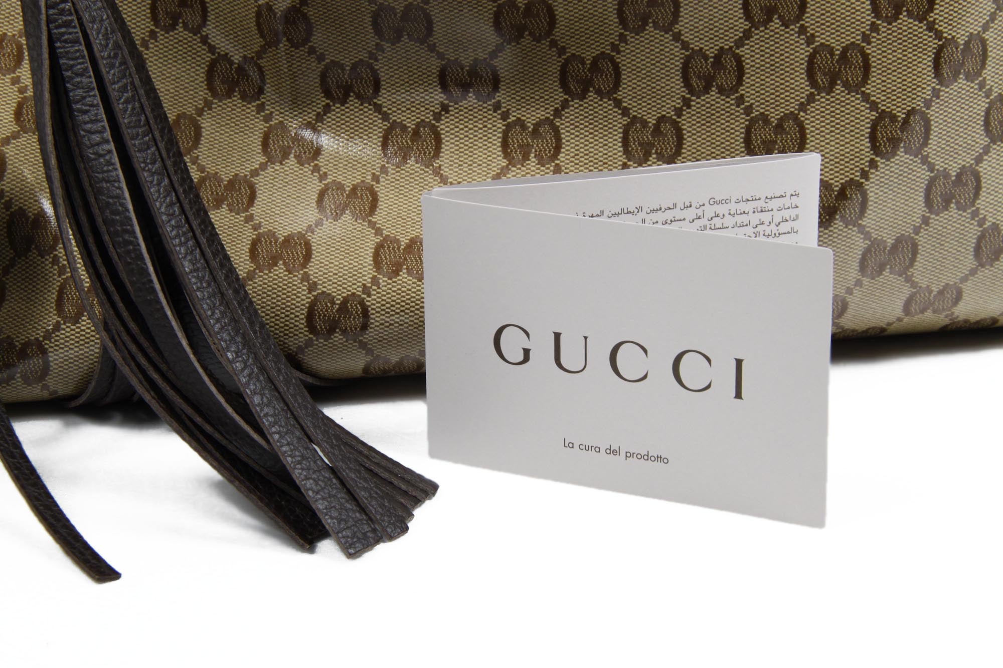 Bolso Gucci GG tote de lona revestida de bambú 354665 520981