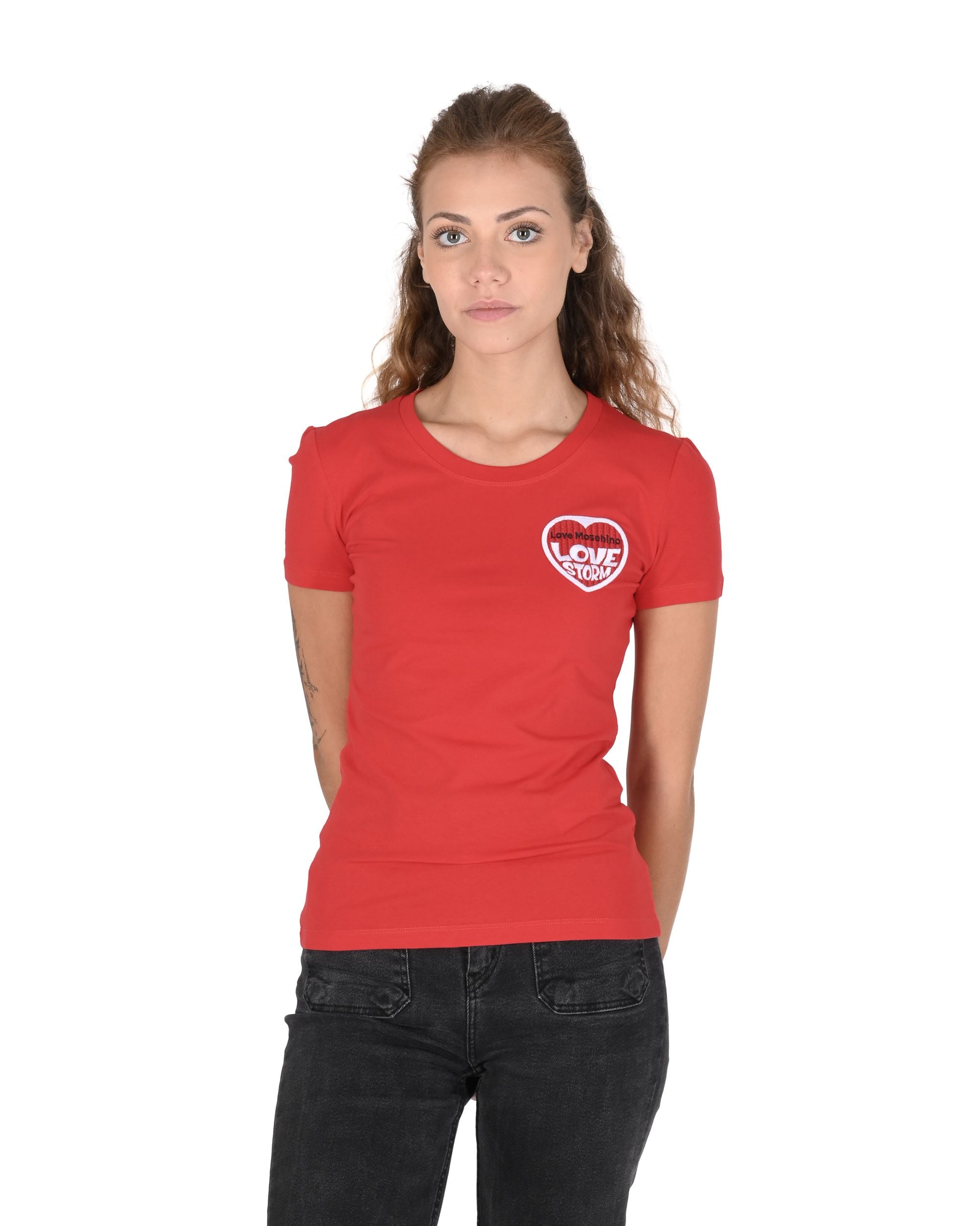 Camiseta Love Moschino para mujer W 4 H19 80 E 1951 O97 ROJO