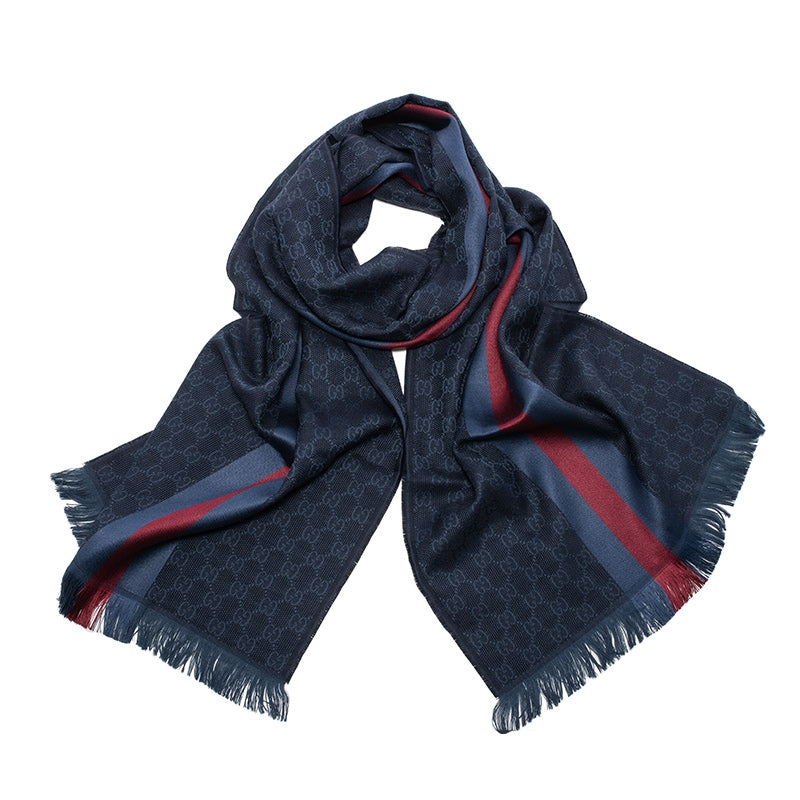 Bufanda Gucci para hombre 35x180 azul