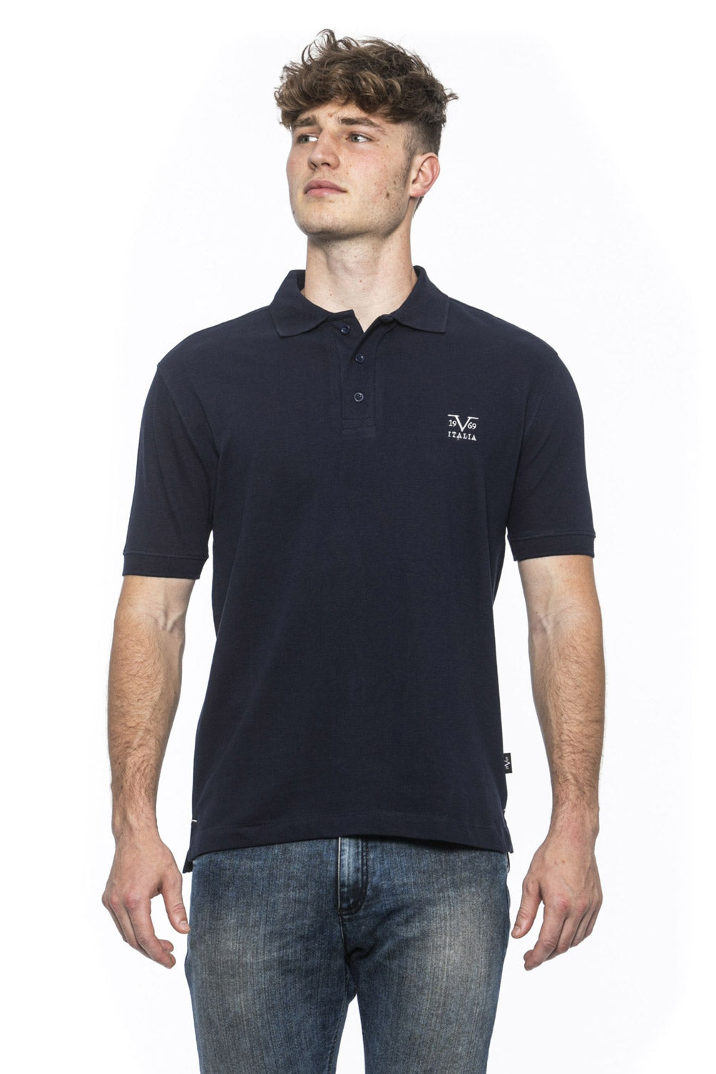 19V69 Italia Polo Hombre Azul RICAMO NAVY BLUE