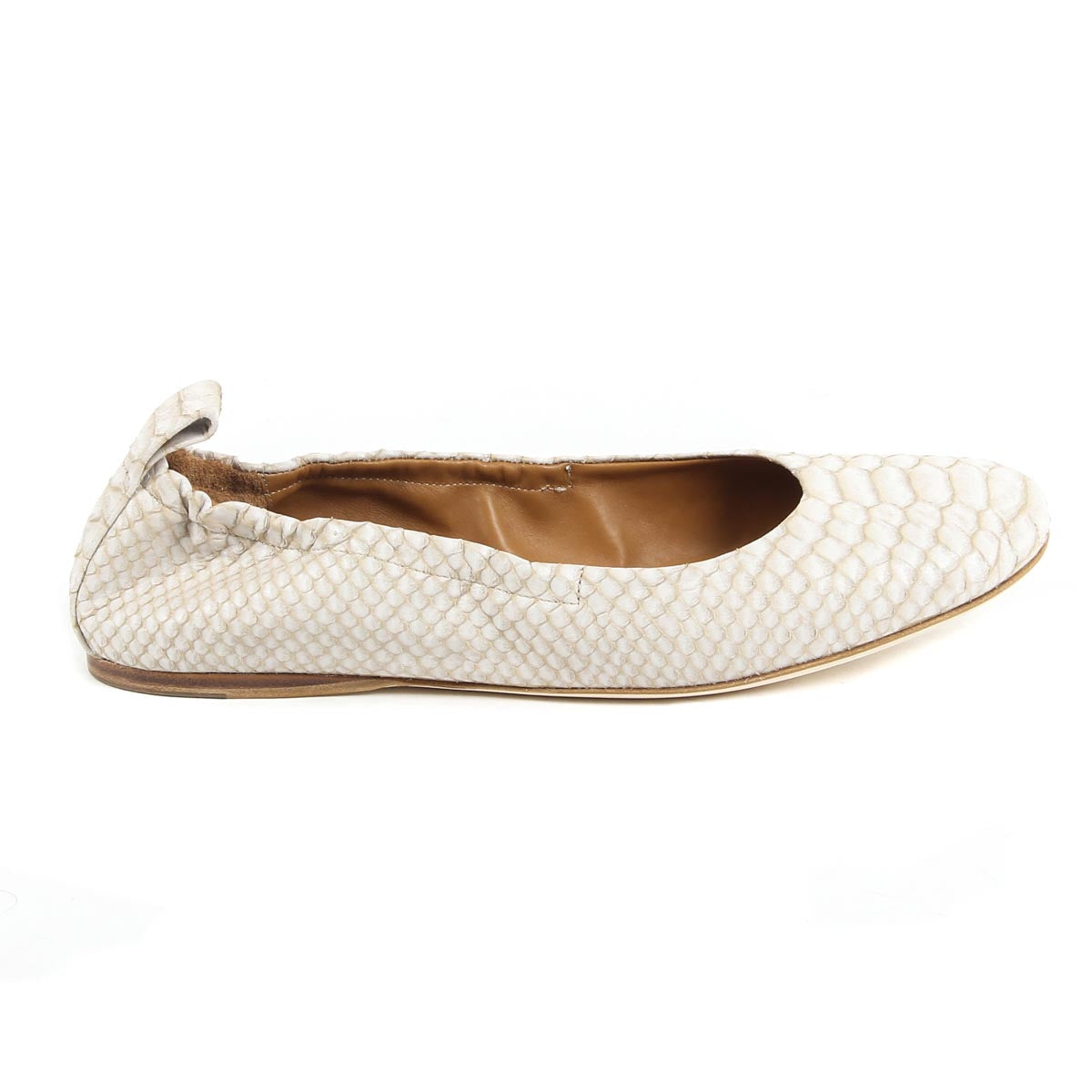 Bailarina Mujer V 1969 Italia GEMI01 PITONE STAMPATO BEIGE