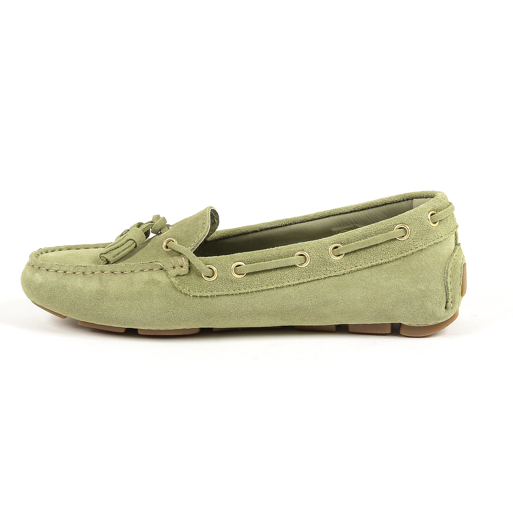 Mocasines V 1969 Italia para mujer, color verde TORINO