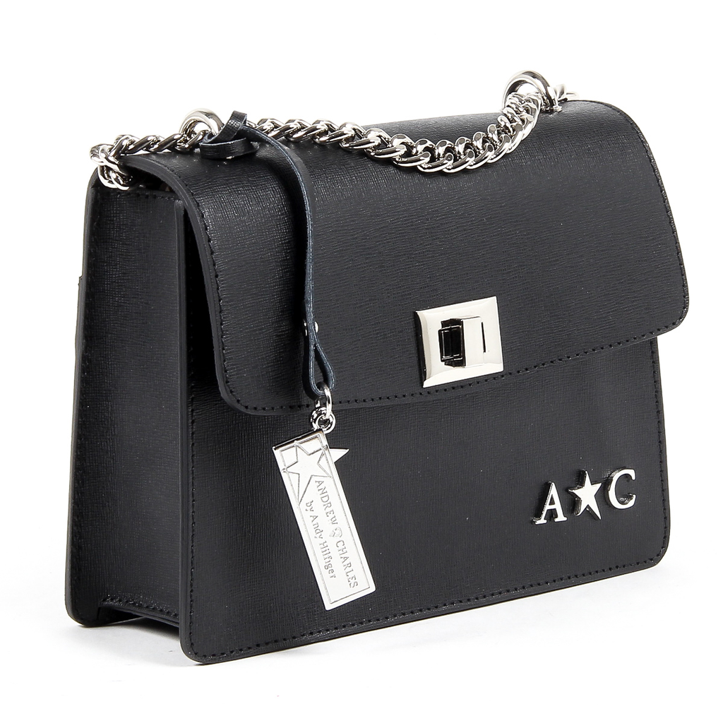 Andrew Charles Womens Handbag Black MELODY