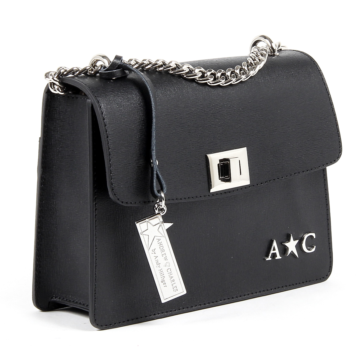 Andrew Charles Womens Handbag Black MELODY