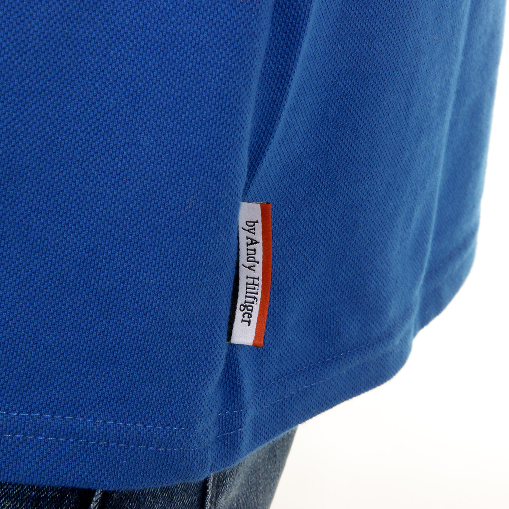 Polo Andrew Charles de manga corta para hombre azul SEFU