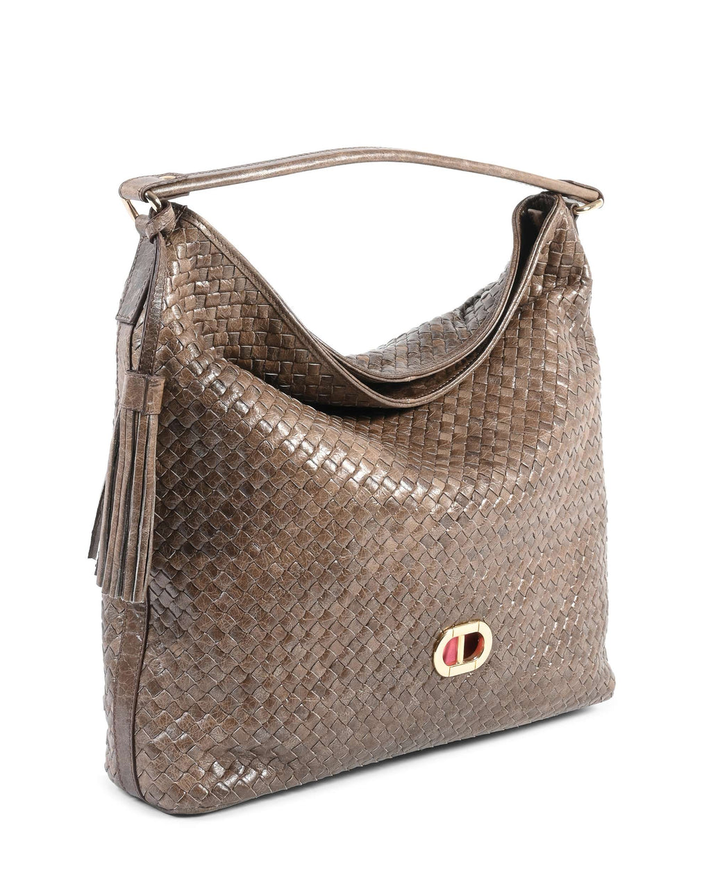 Dee Ocleppo Womens Handbag GM2054 MIAMI INTRECCIATO FANGO