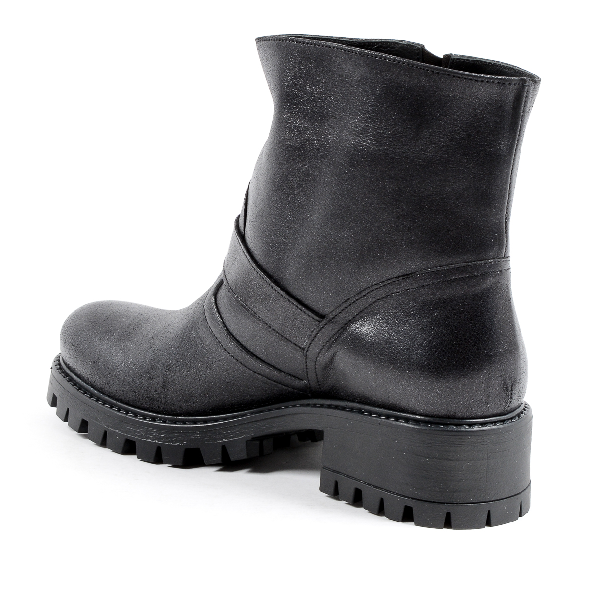 V 1969 Italia Bota corta para mujer negra AMALFI