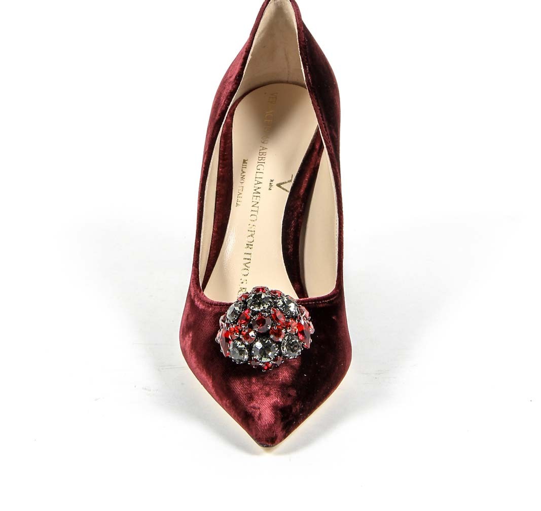 V 1969 Italia Zapatos de salón para mujer 3108220 VELLUTO BURDEOS