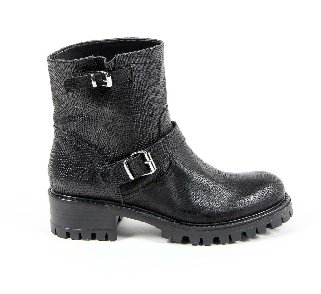 Bota corta Mujer V 1969 Italia B1441 VITELLO STAMPATO NERO
