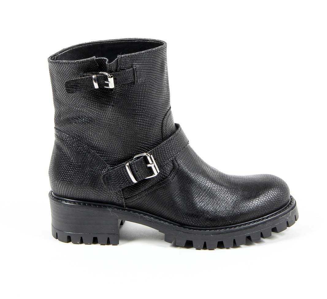Bota corta Mujer V 1969 Italia B1441 VITELLO STAMPATO NERO