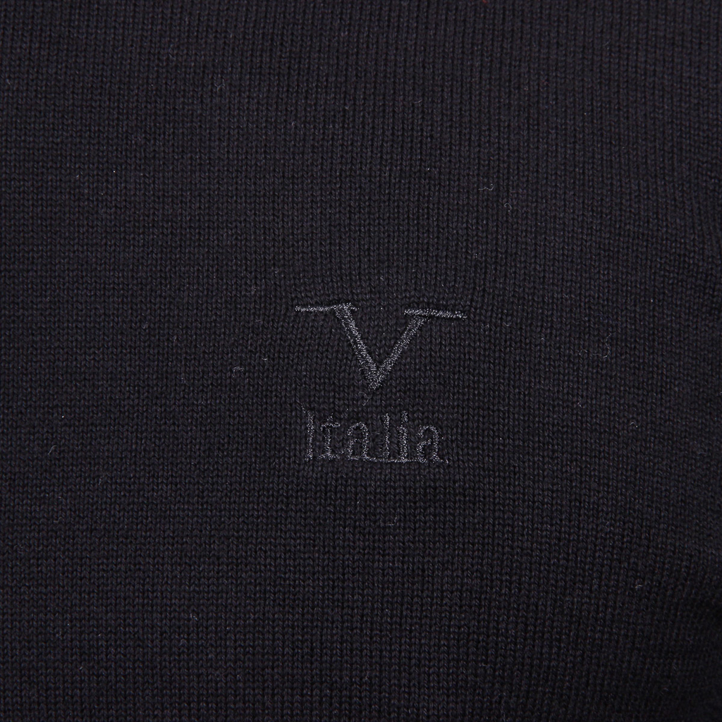 Suéter V 1969 Italia para hombre, manga larga, cuello redondo