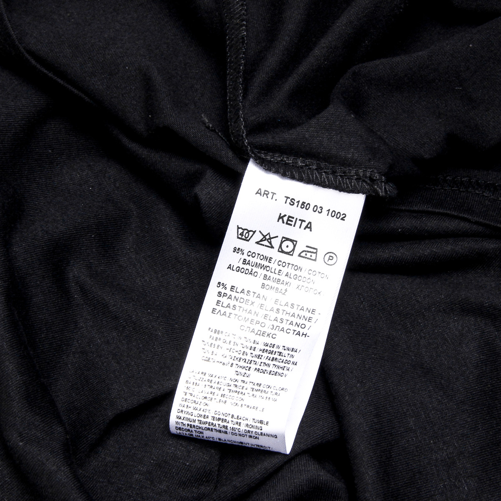 Camiseta Andrew Charles para hombre, manga corta, cuello redondo, negra, KEITA