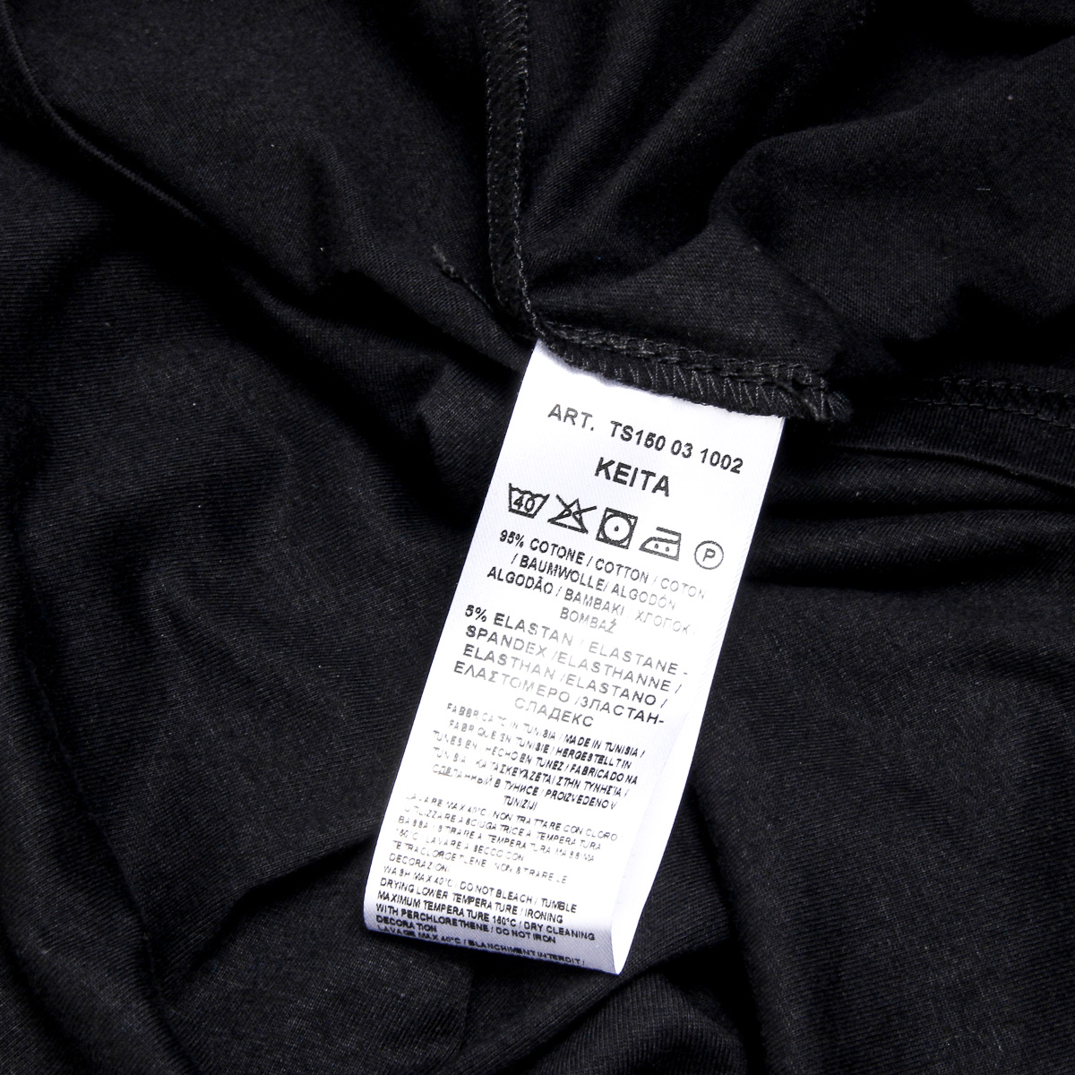 Camiseta Andrew Charles para hombre, manga corta, cuello redondo, negra, KEITA