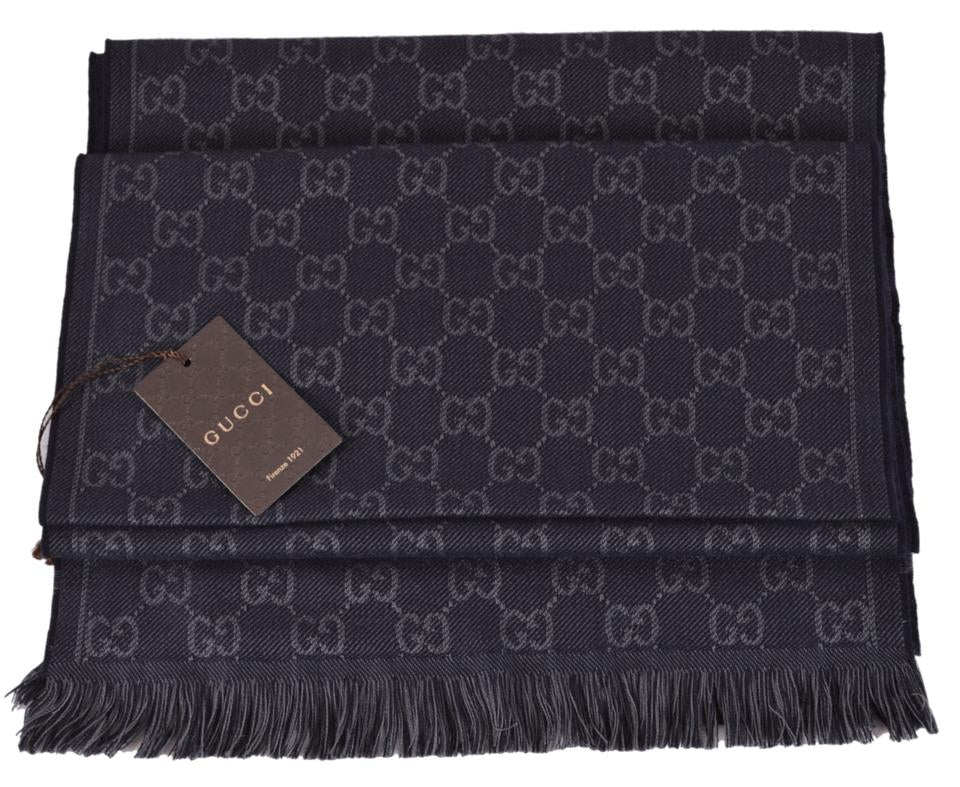 Bufanda Gucci para hombre 33x180 negra