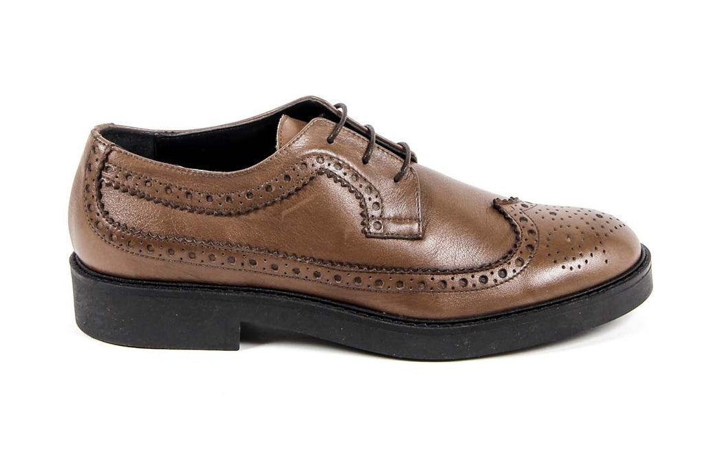V 1969 Italia Zapato Brogue para Mujer B1670 VITELLO MARRÓN