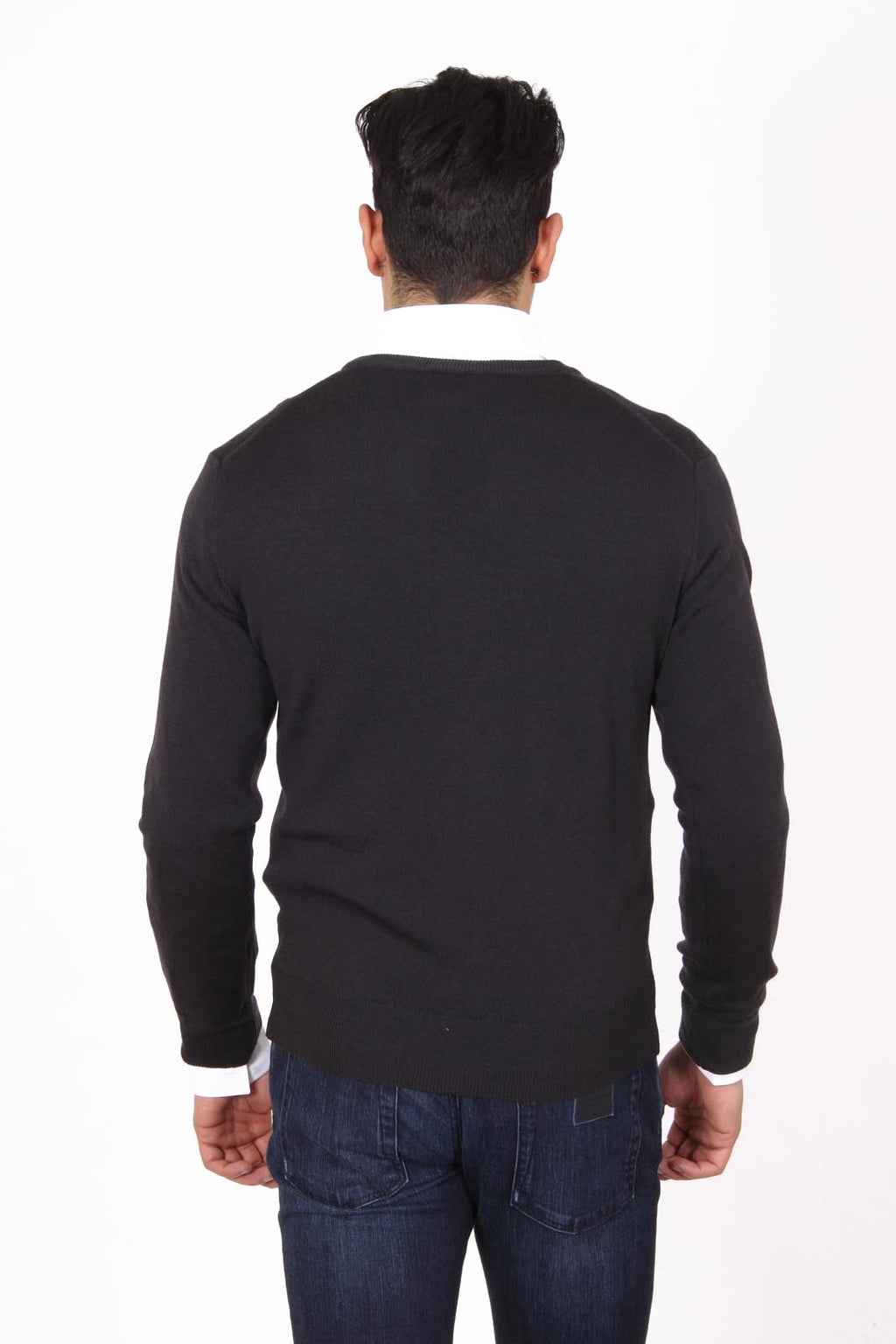 V 1969 Italia Jersey con cuello de pico para hombre 9801 SCOLLO V MORO