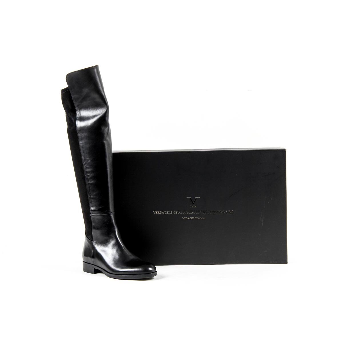 Bota alta mujer V 1969 Italia B2421 SENZA F VITELLO NERO