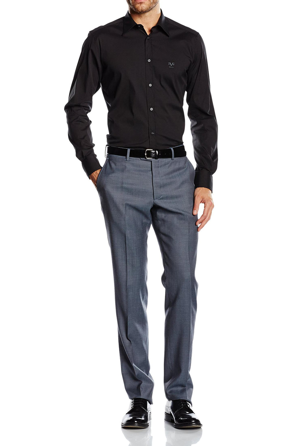 Camisa de cuello clásico moderno V 1969 Italia para hombre MCC05