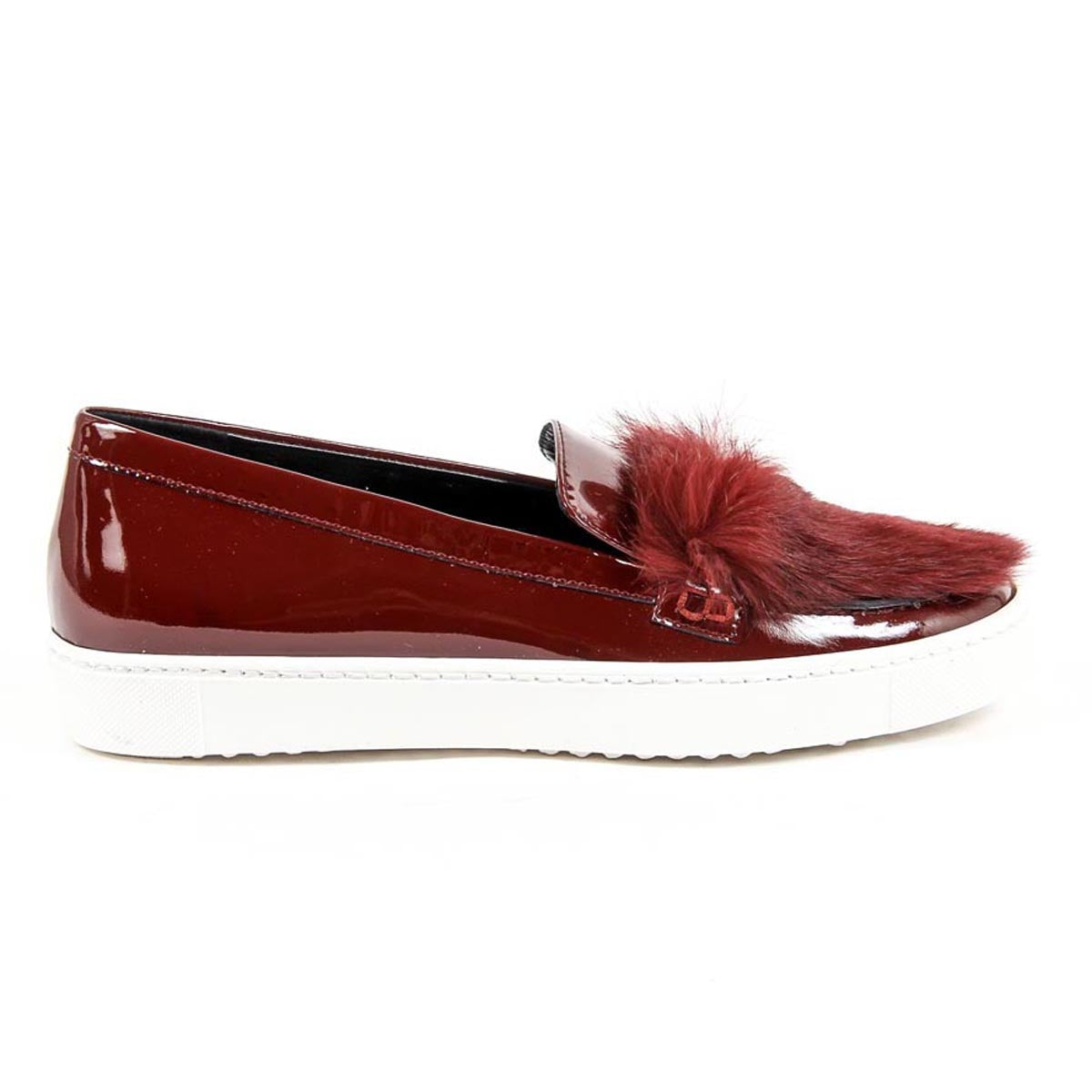 V 1969 Italia Zapatillas sin cordones para mujer 312095 VER BORDEAUX-PELO BORDEAUX