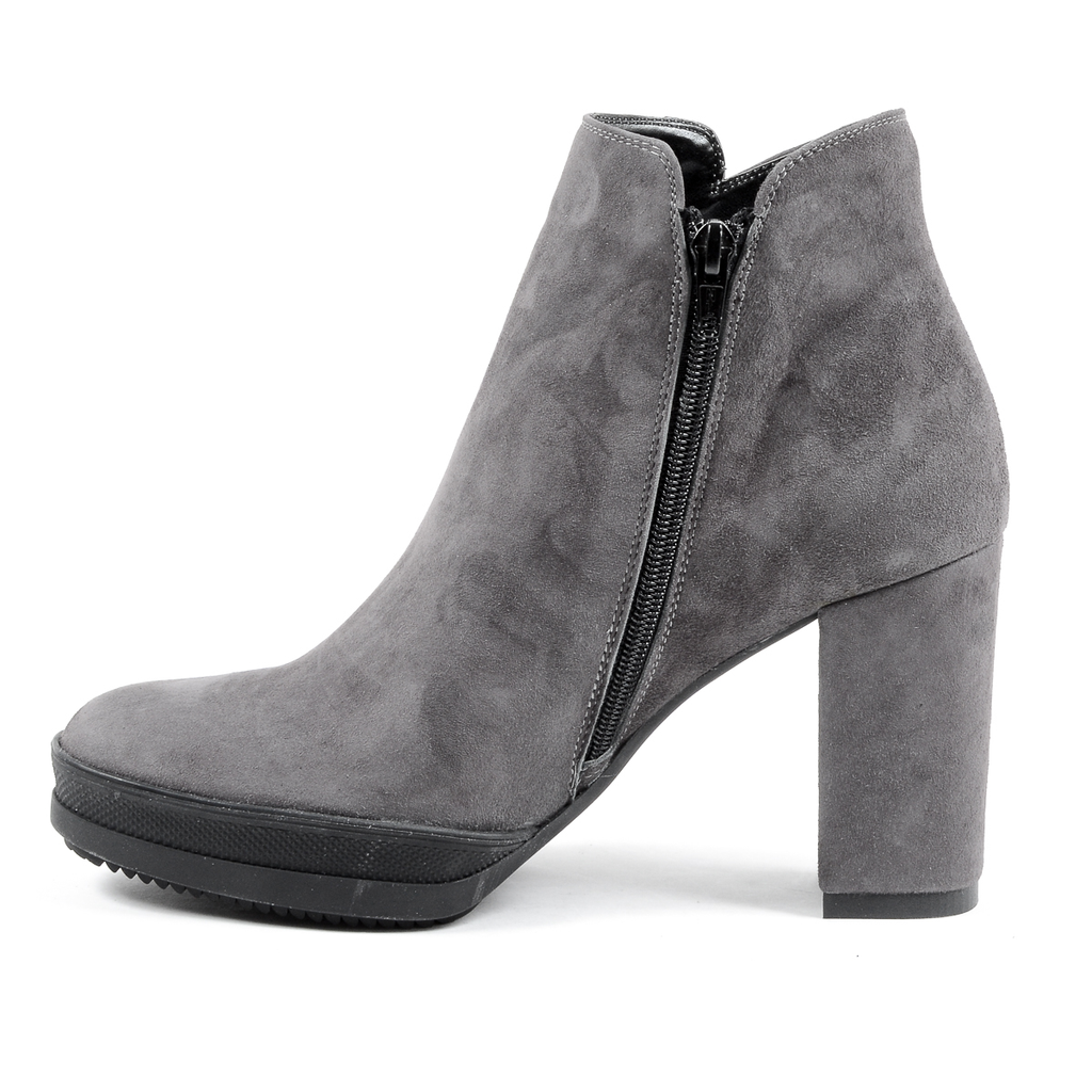 Andrew Charles Womens Heeled Ankle Boot Grey SHERYL