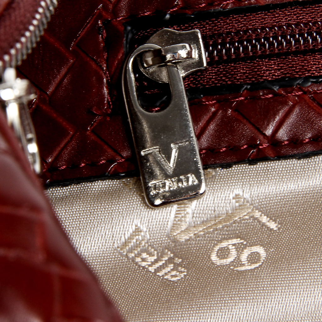 Bolso de mano para hombre V 1969 Italia, color rojo oscuro, JEFF