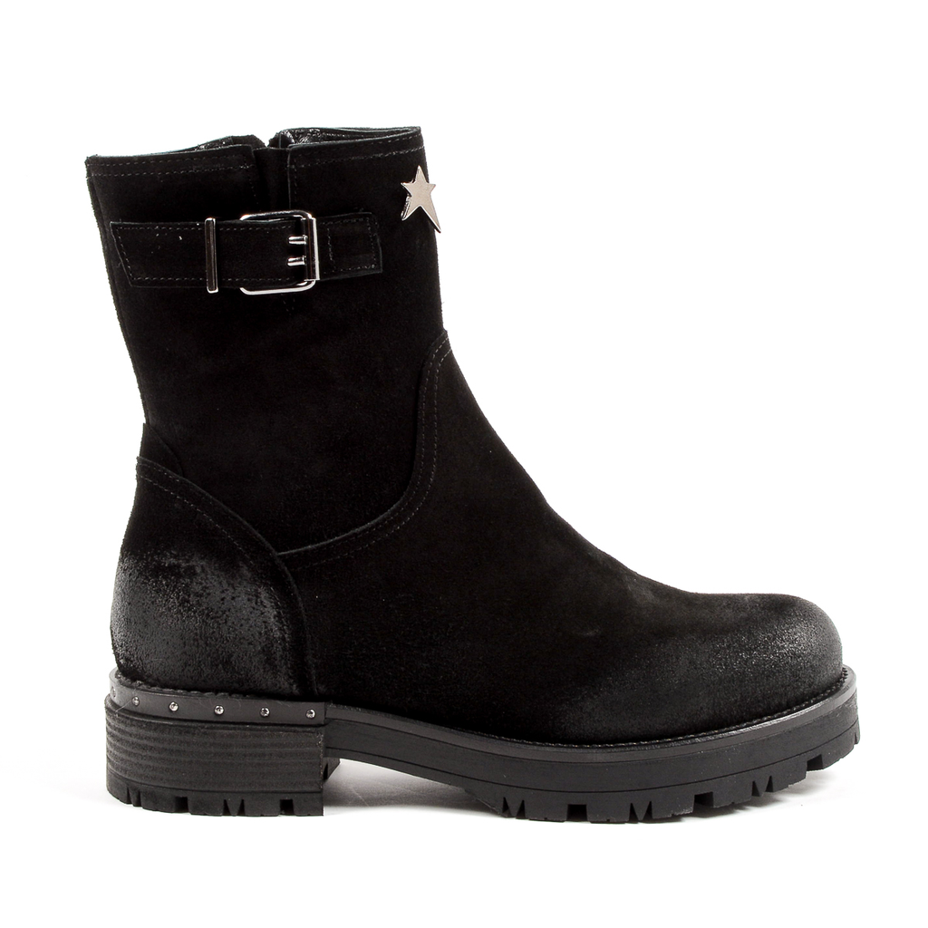 Andrew Charles Womens Short Boot Black BONNIE