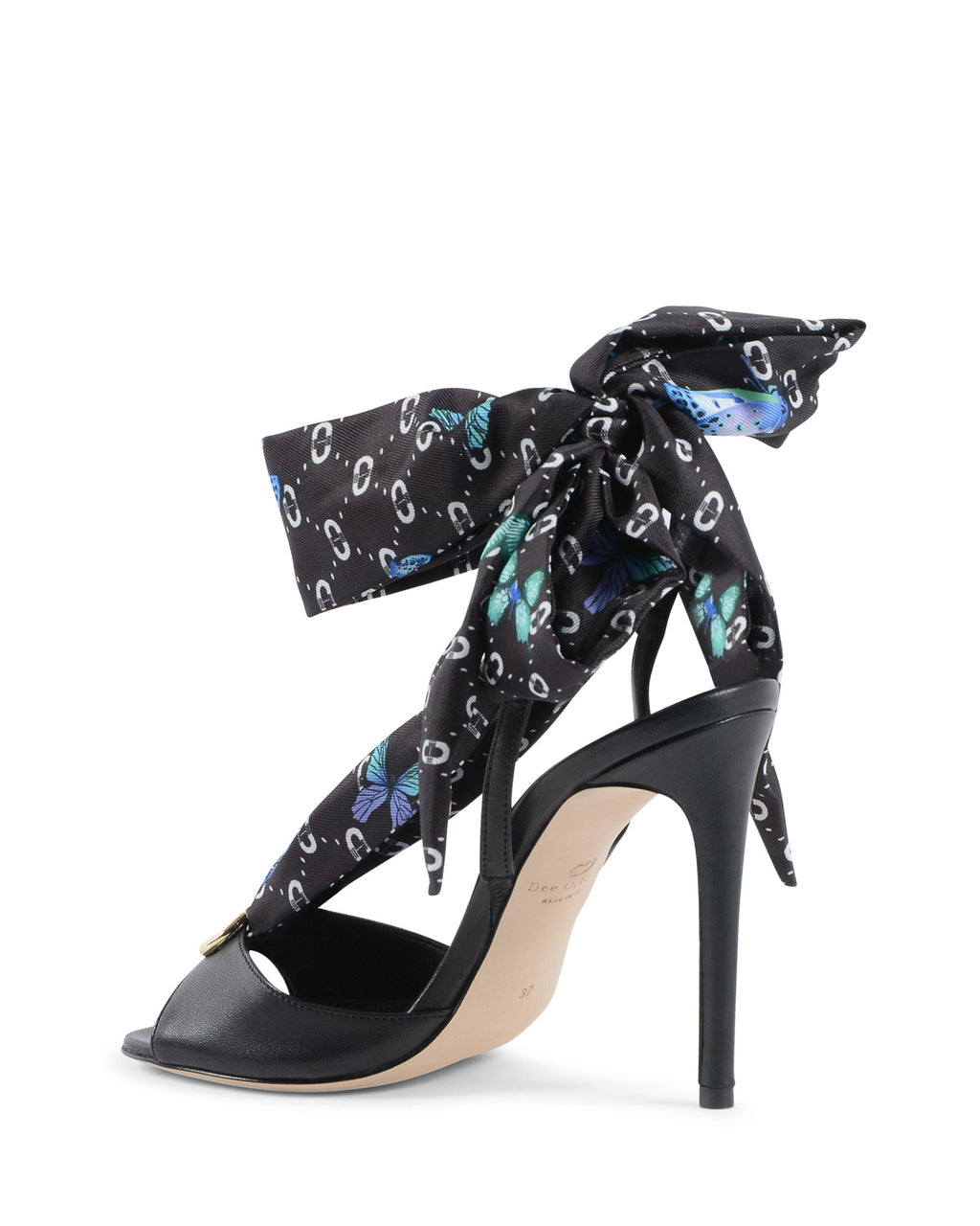 Tacón estampado de seda Evelyn