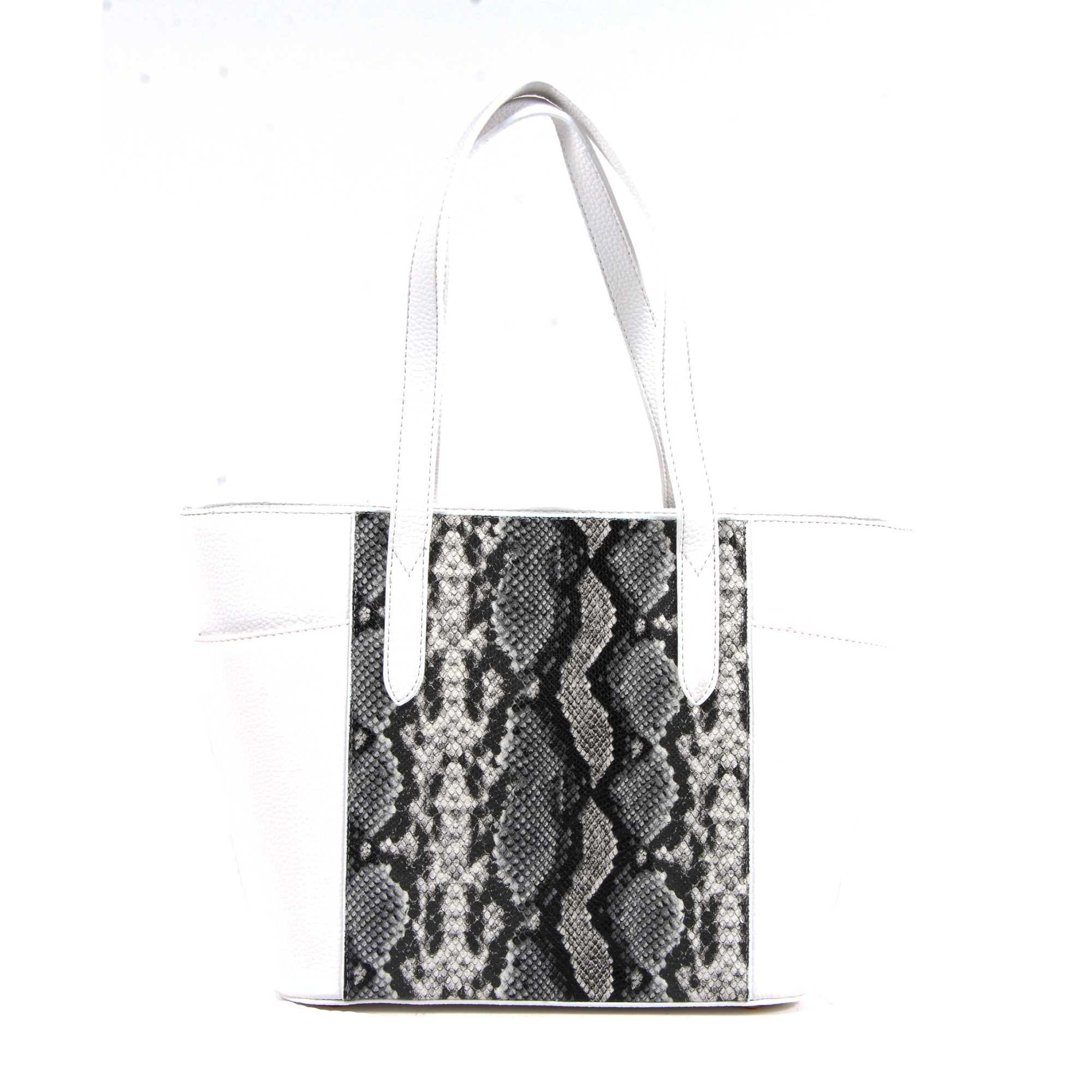 19V69 Italia Womens Handbag White 8000 PYTHON WHITE