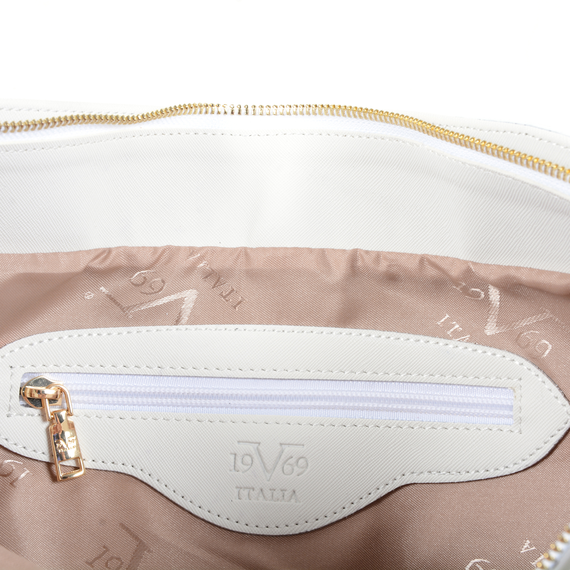 19V69 Italia Womens Handbag White 3604 WHITE