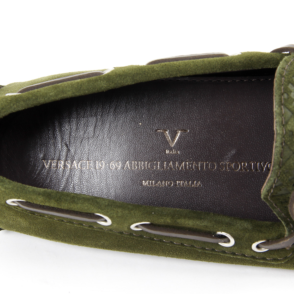 Mocasines V 1969 Italia para hombre, color verde, KARL