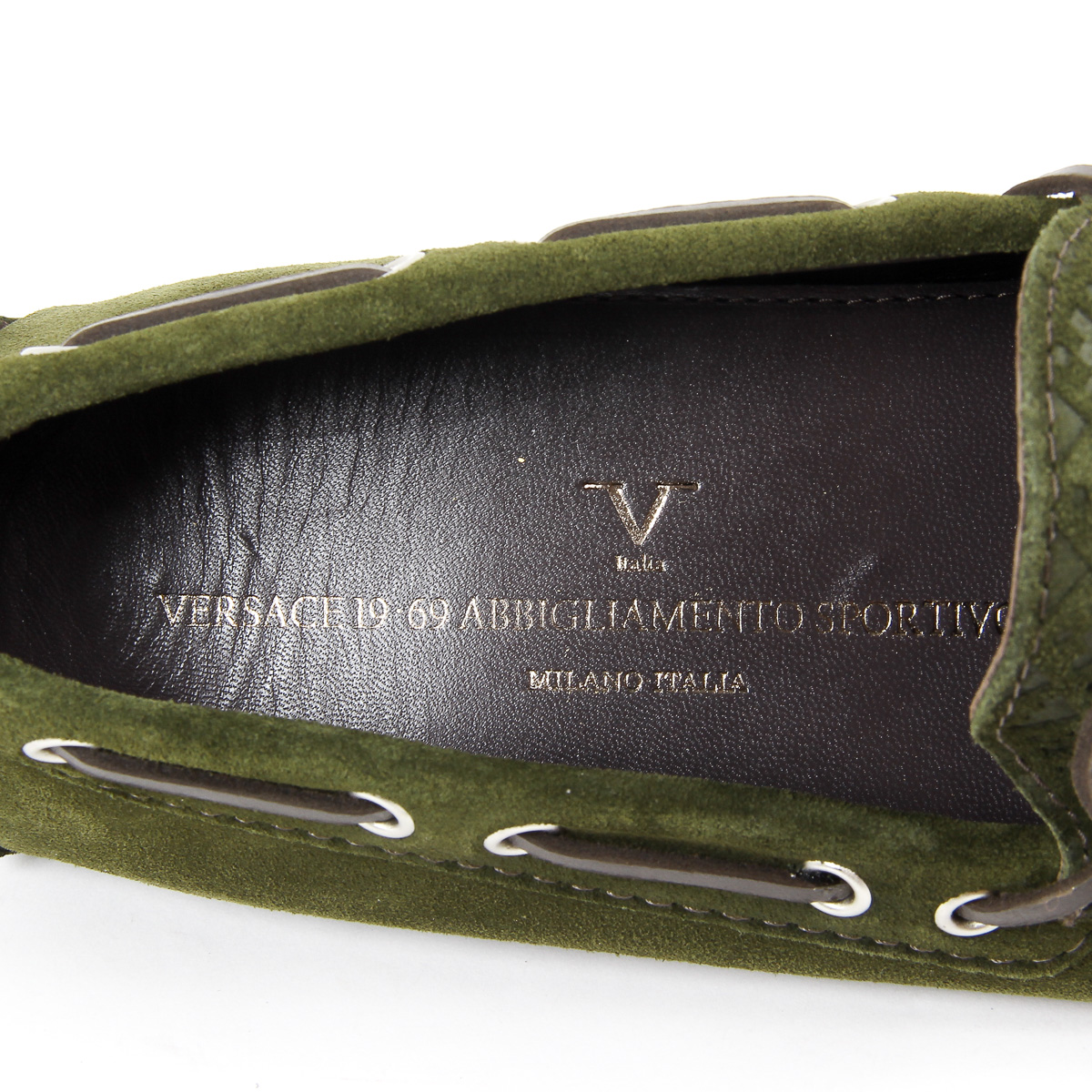 Mocasines V 1969 Italia para hombre, color verde, KARL