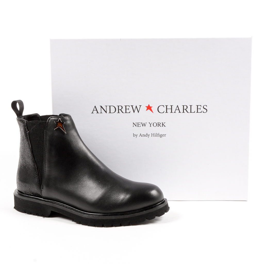 Andrew Charles Womens Ankle Boot Black CHRISTINA