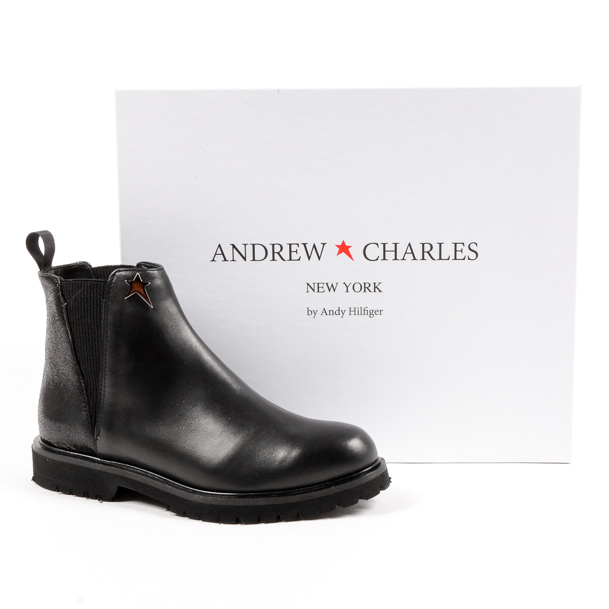 Andrew Charles Womens Ankle Boot Black CHRISTINA