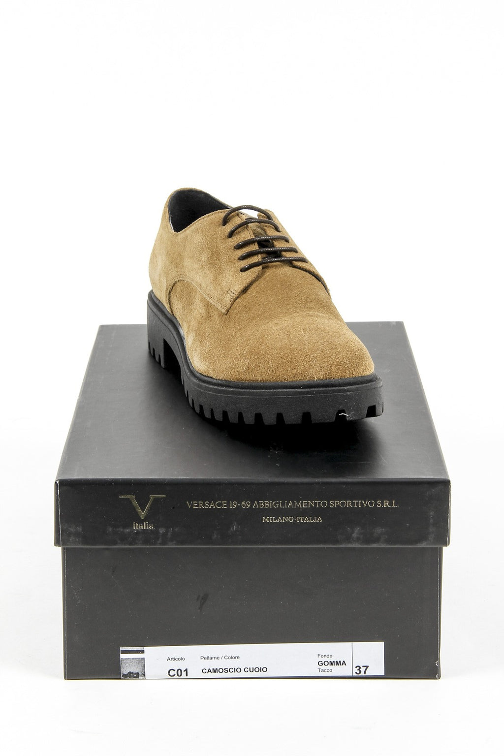 V 1969 Italia Zapato con cordones para mujer C01 CAMOSCIO CUOIO