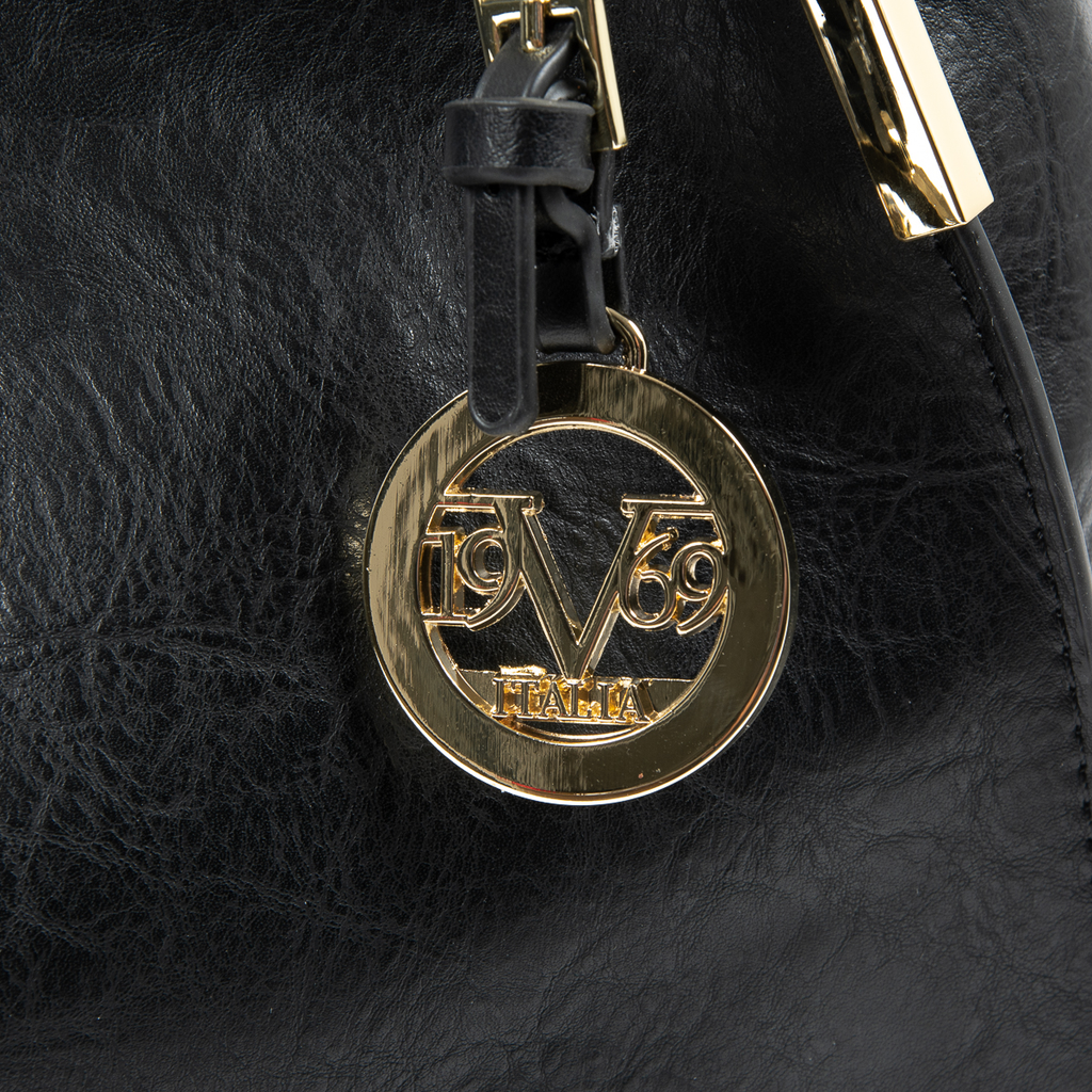 Bolso de mano para mujer V 1969 Italia negro REBECCA