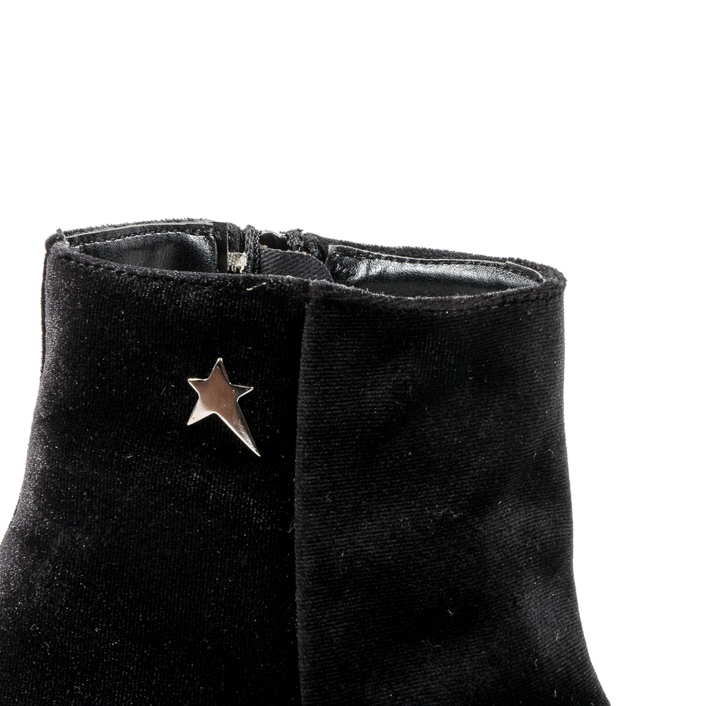 Andrew Charles Womens Heeled Ankle Boot Black CHARLIZE