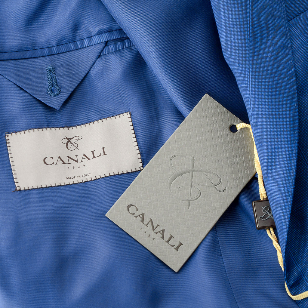 Canali Mens Suit Long Sleeves Blue