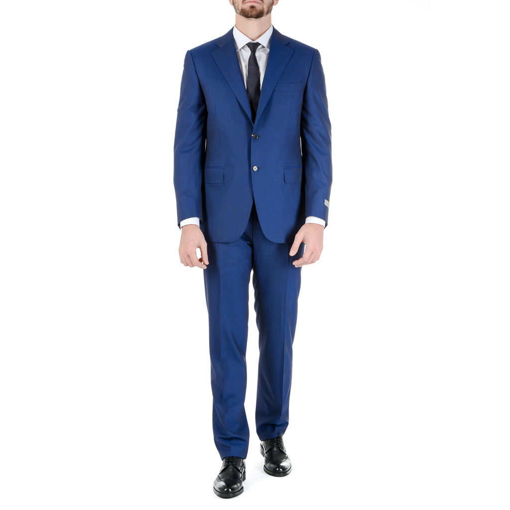 Canali Mens Suit Long Sleeves Blue
