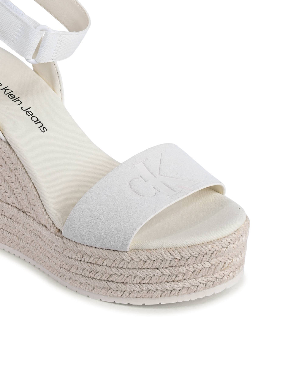 Calvin Klein - Sandalias de cuña para mujer, color beige, YW0YW010260F9