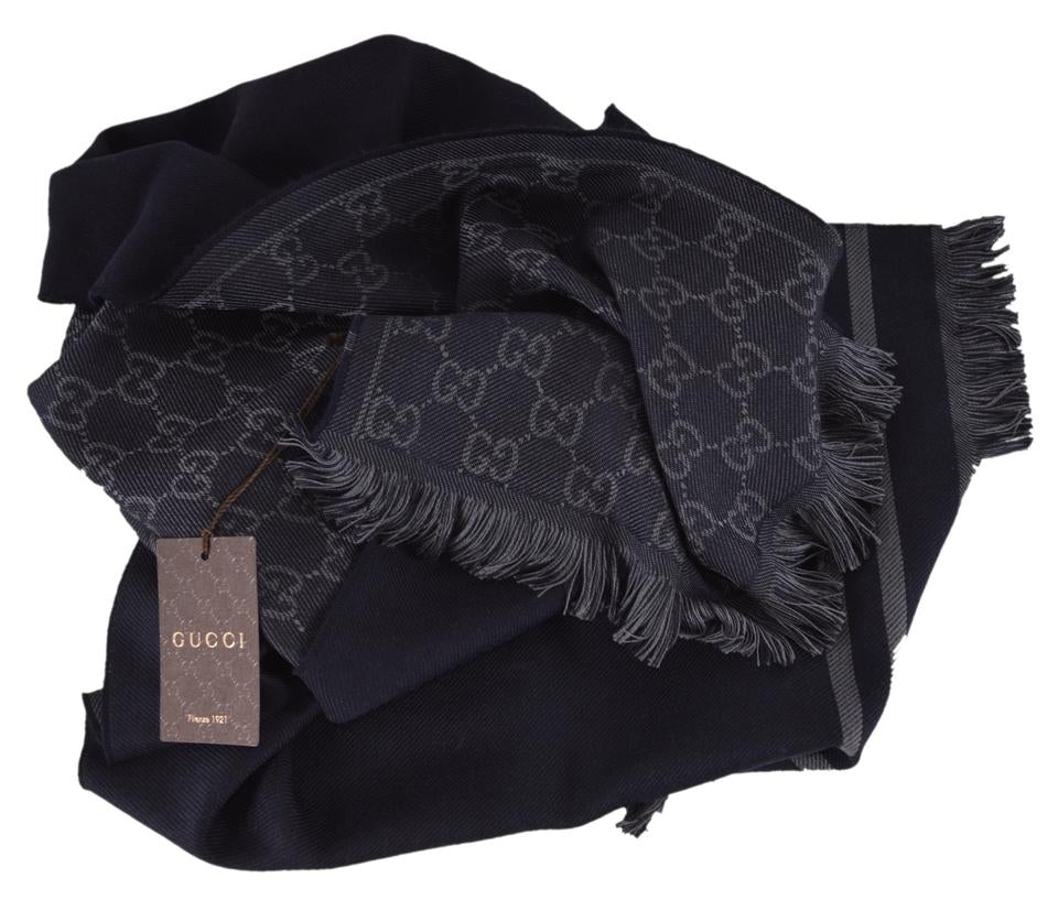 Bufanda Gucci para hombre 33x180 negra