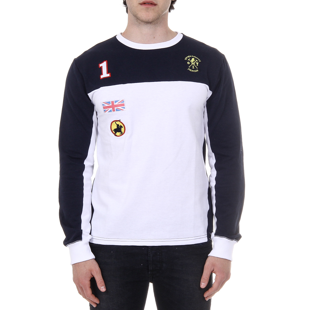 Suéter de hombre Ufford & Suffolk Polo Club de manga larga y cuello redondo