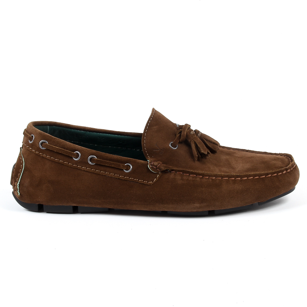 Mocasines V 1969 Italia para hombre, color marrón, Jeremy