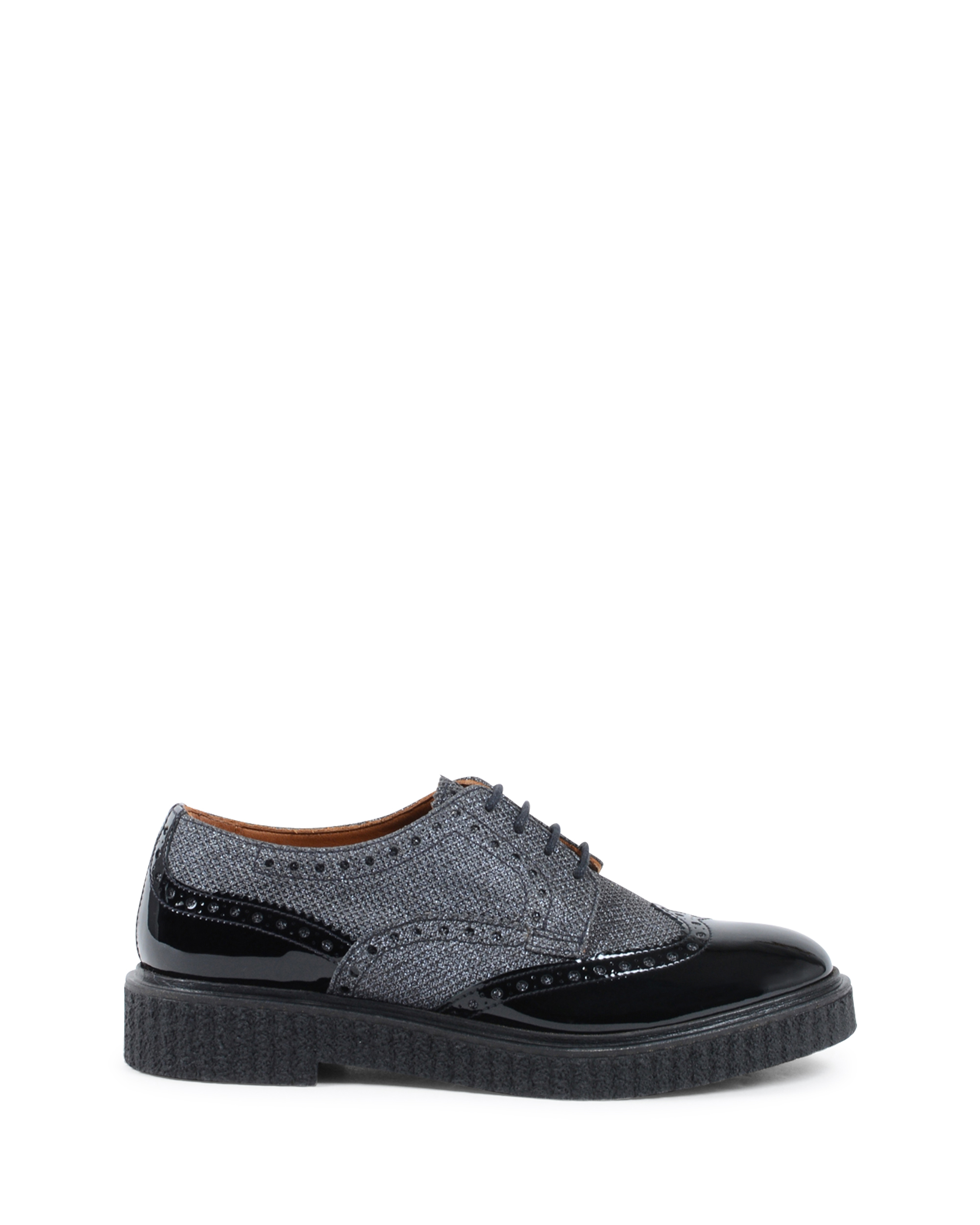 Fratelli Rossetti Womens Brogue Shoe Black 75391 PAINT NERO