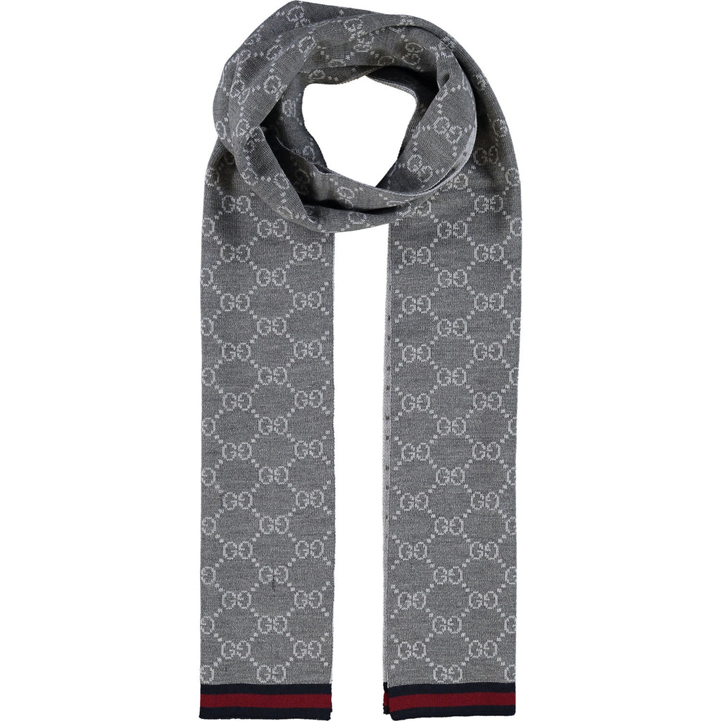 Bufanda Gucci para hombre 23x180 gris