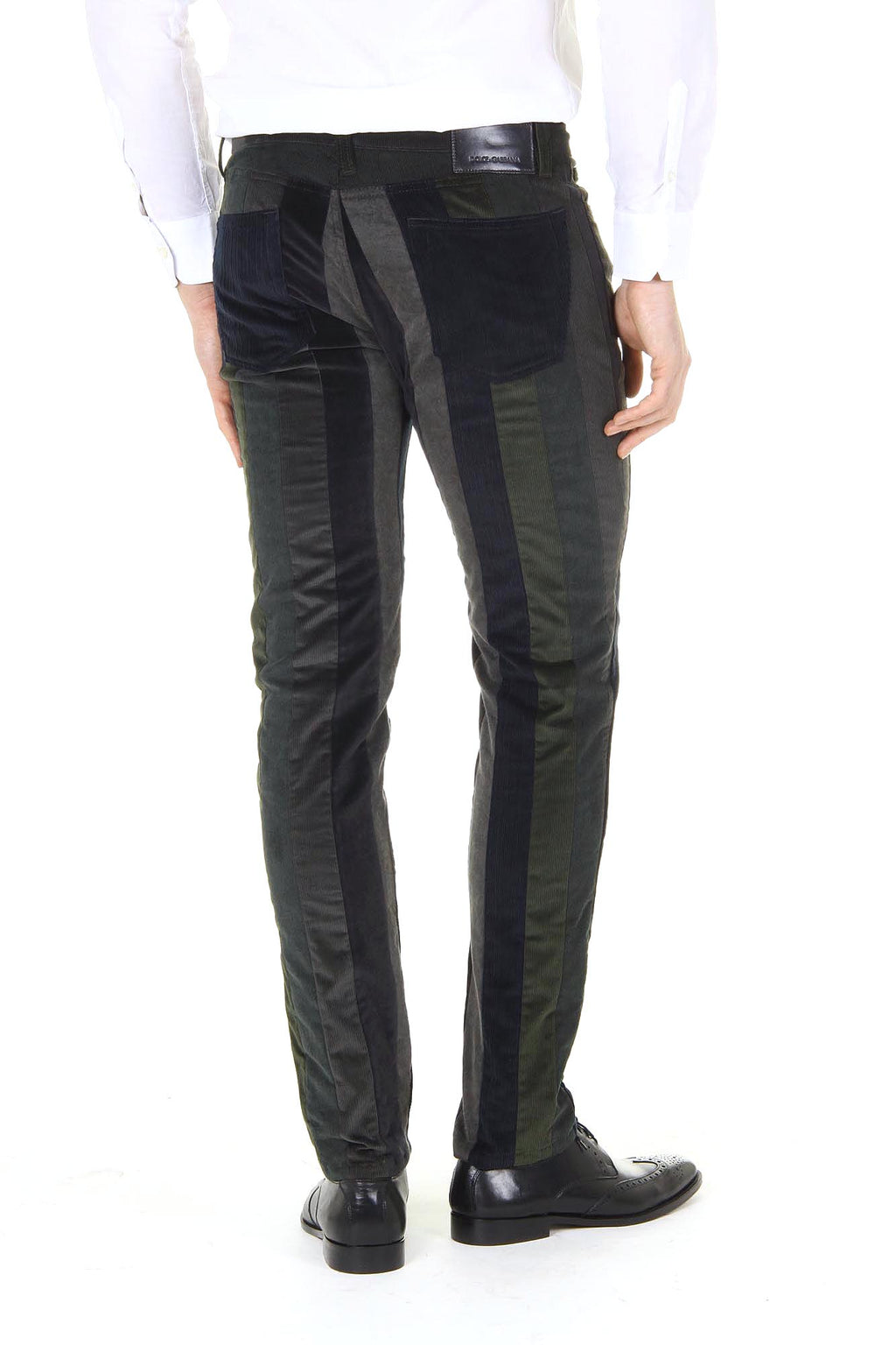 Pantalones Dolce & Gabbana para hombre Stretch 16 Mixed Velvet Patchwork G4P4CX G9V40 S9000