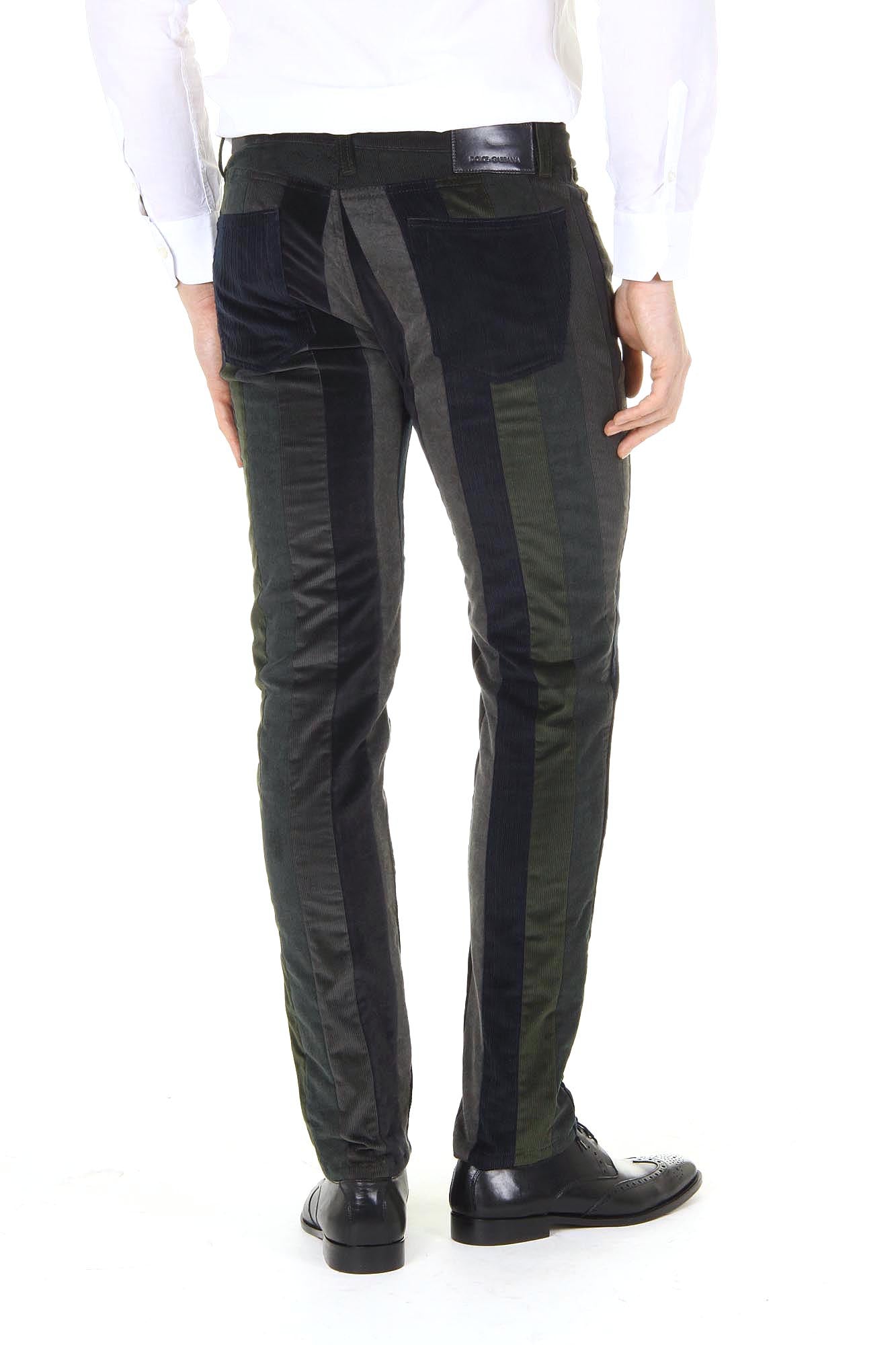 Pantalones Dolce & Gabbana para hombre Stretch 16 Mixed Velvet Patchwork G4P4CX G9V40 S9000