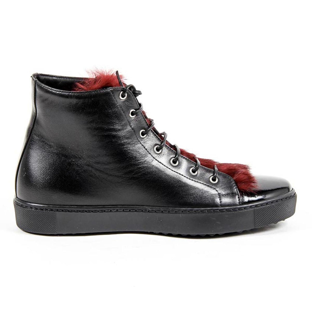 V 1969 Italia Zapatillas altas para mujer 312070 NAPPA NERO/VERNICE NERO