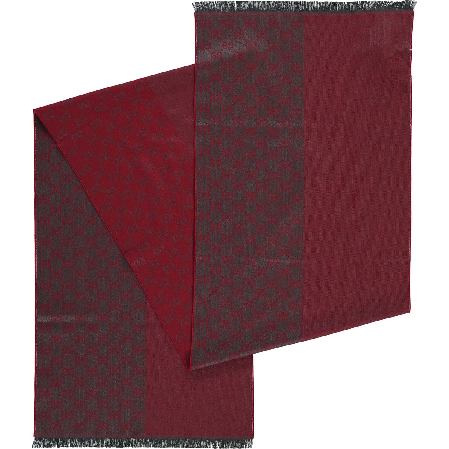 Bufanda Gucci para hombre 40x180 rojo y negro