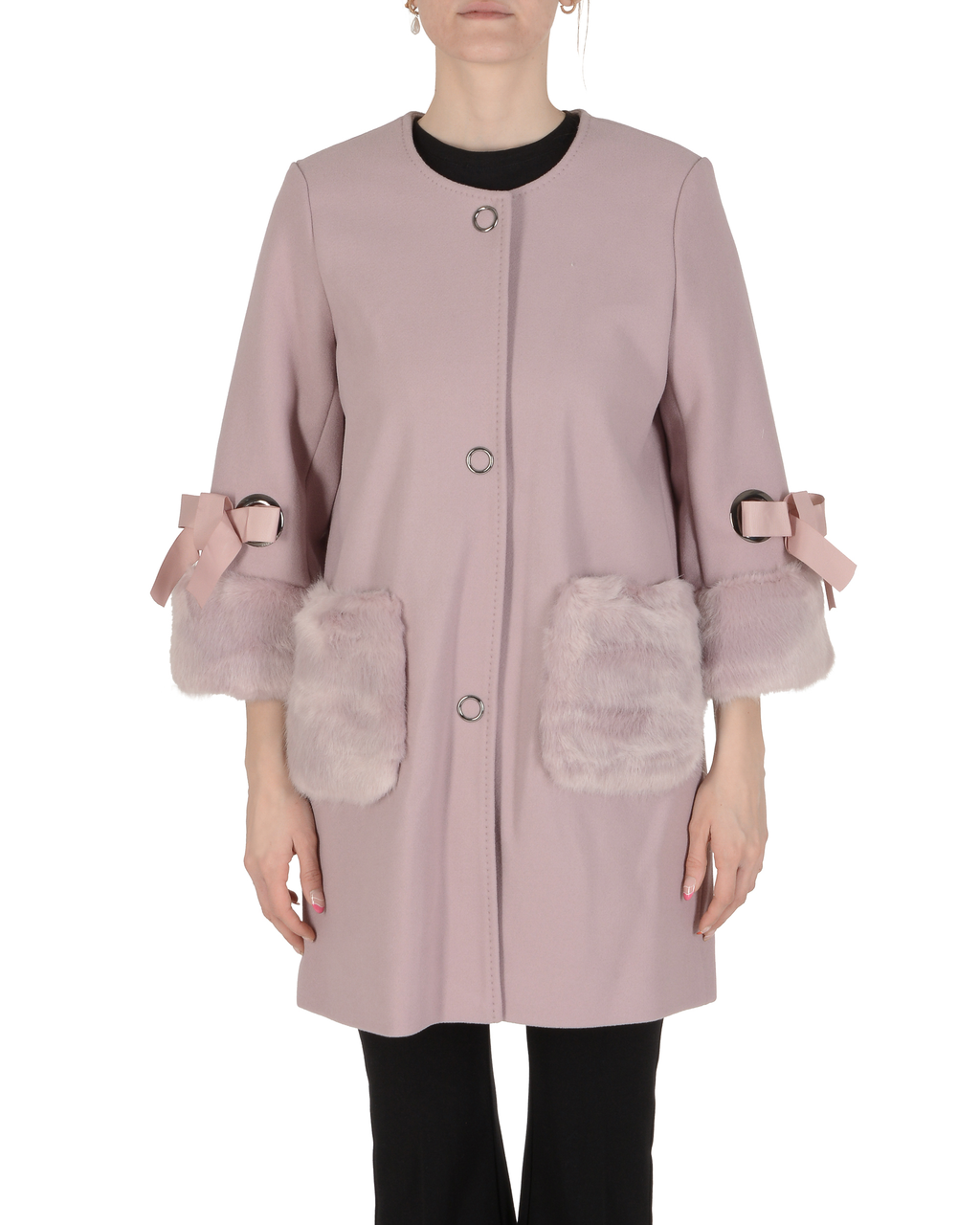 19V69 Italia Abrigo de mujer Rosa RIN PINK